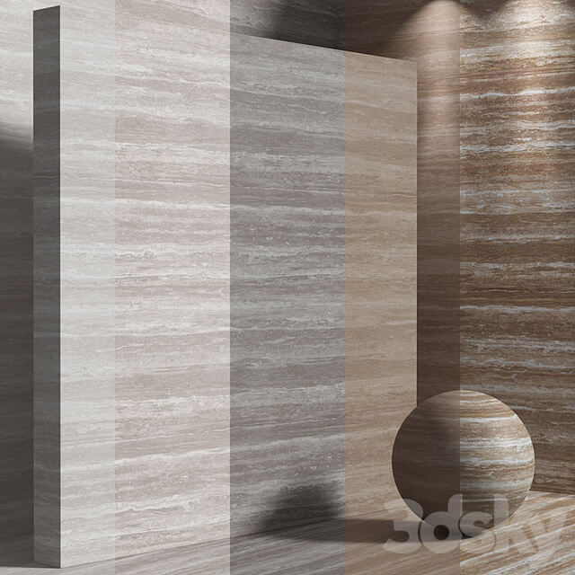 Material (seamless) travertine stone set 189