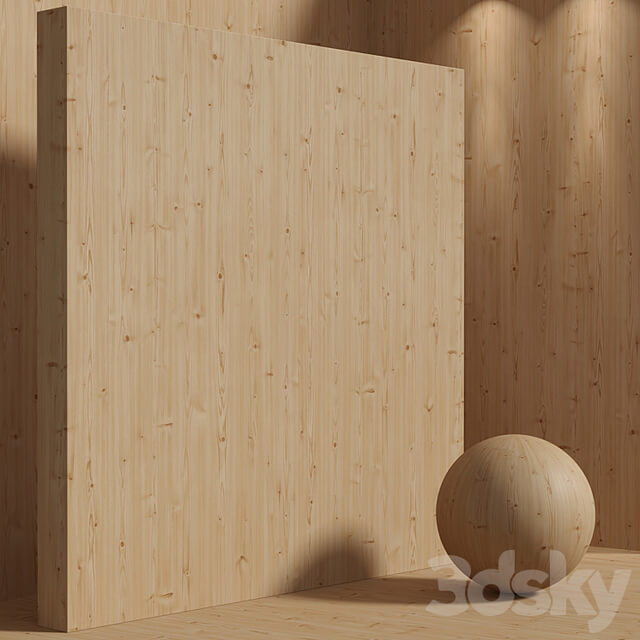 Material wood (seamless) pine spruce set 159