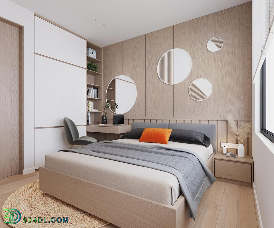 3D Interior Scenes File 3dsmax Model Bedroom 286 By Nguyen Tuan