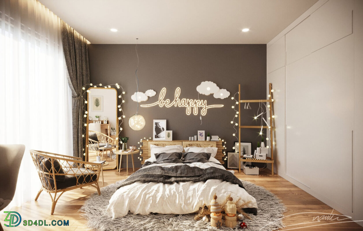 3D Interior Scenes File 3dsmax Model Bedroom 452 By Nam Ha