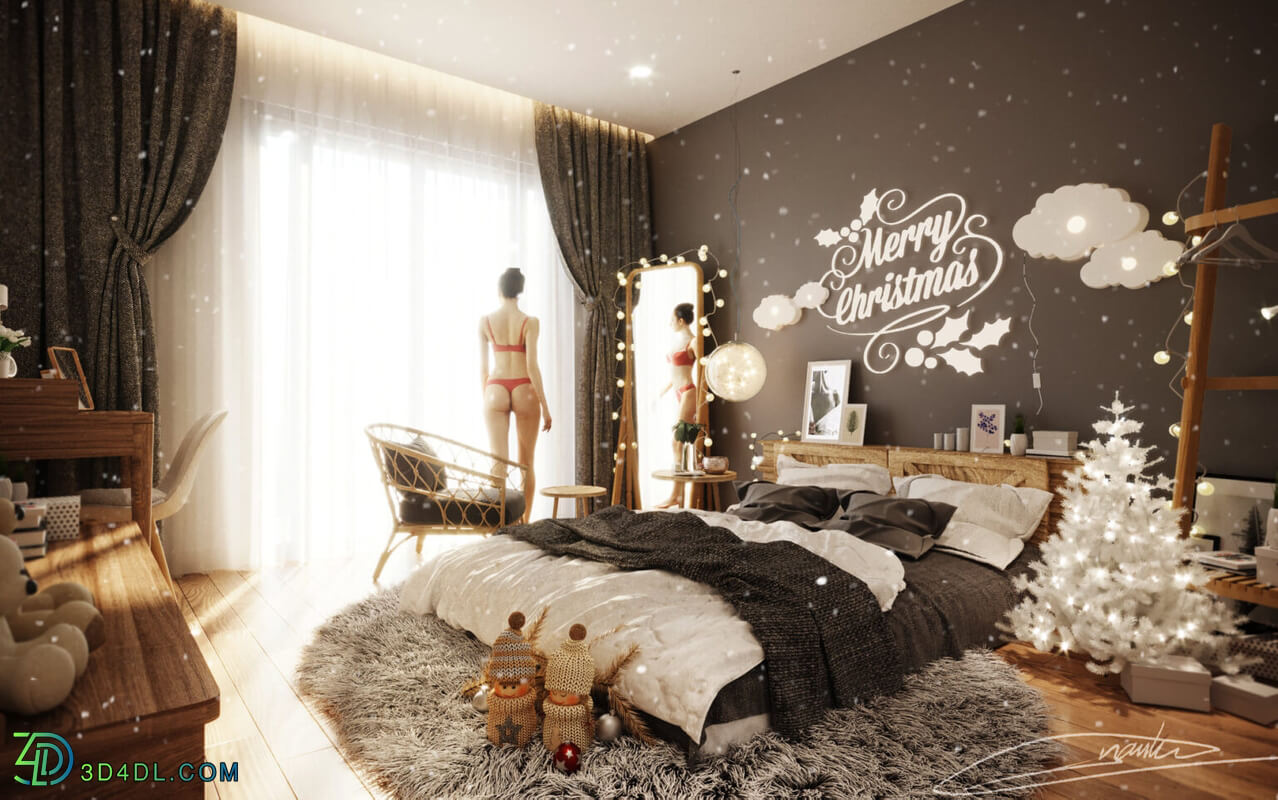 3D Interior Scenes File 3dsmax Model Bedroom 452 By Nam Ha