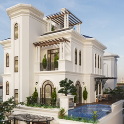 3D Exteriors House Scene Model 3dsmax By Trung Kien Kts 