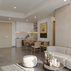  Living Room Interior Model By Thang Bui 