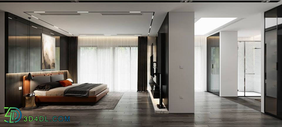 3D Interior Scene File 3dsmax Bedroom 168 By AnhTuan 