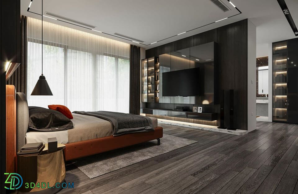 3D Interior Scene File 3dsmax Bedroom 168 By AnhTuan 