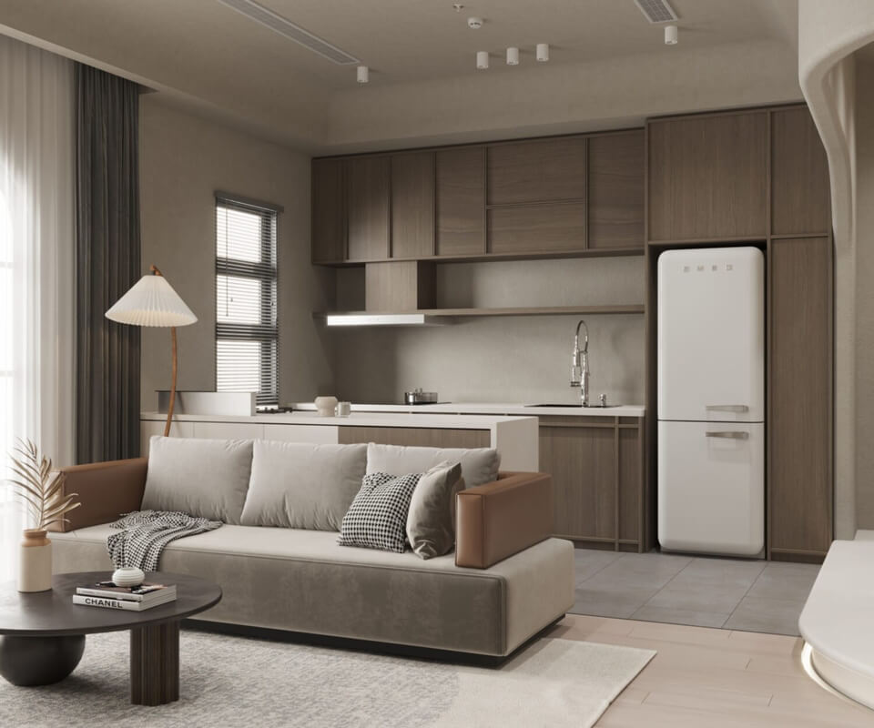  Living Room- Kitchen Interior by Tuan Dat