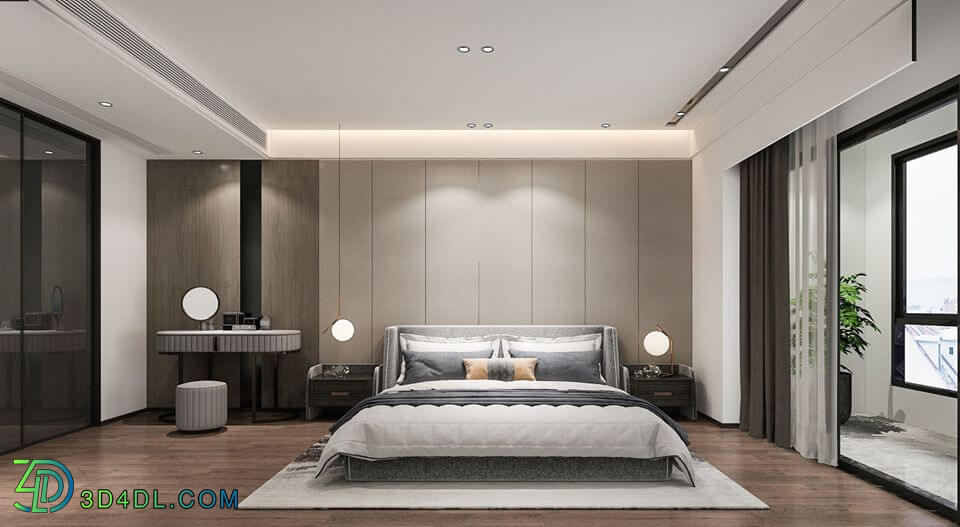 3D Interior Scenes File 3dsmax Model Bedroom 263 By Chun's Nguyen