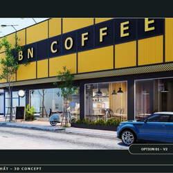 3D Exteriors Coffee Scene Model 3dsmax By Khang Ngngocduy 