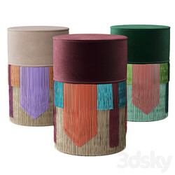 Lorenza Bozzoli COUTURE GEOMETRIC TIE POUF 