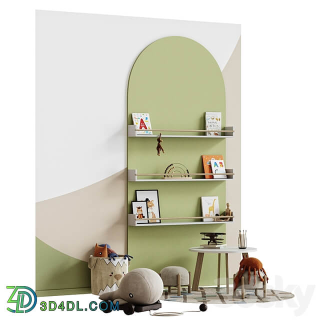 Decor and furniture for children&#39;s Set 003