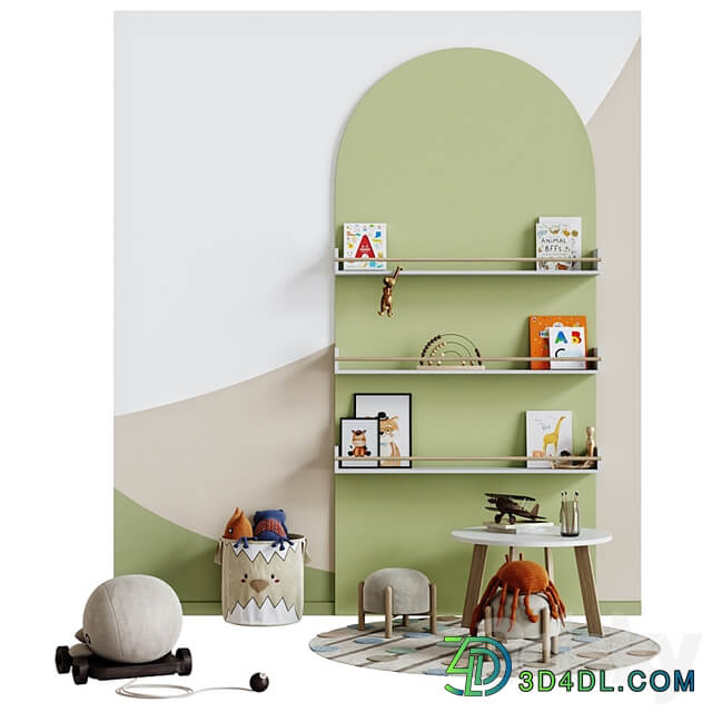 Decor and furniture for children&#39;s Set 003