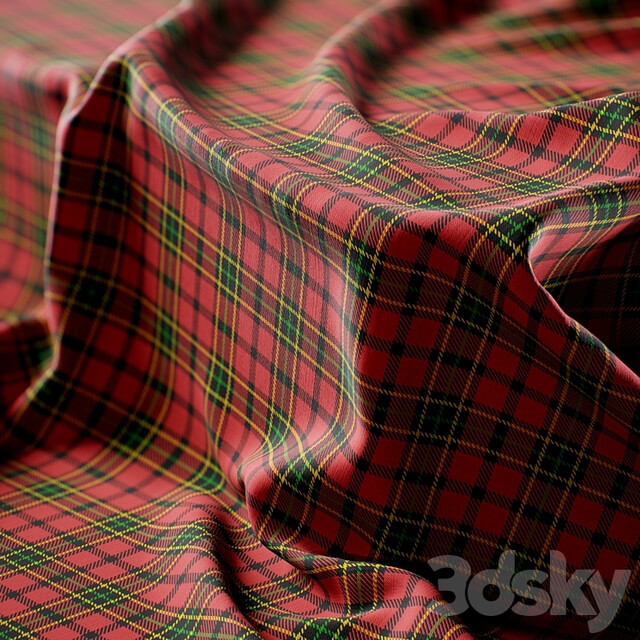 5 Tartan Fabric Texture 2k vol1 seamless PBR + SBSAR