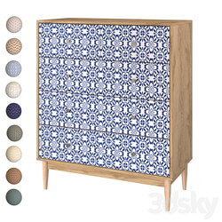 Chest of drawers Tyrone 1 Shell Lace Tulip 