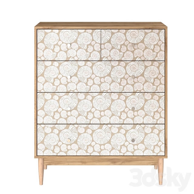 Chest of drawers Tyrone 1 Shell Lace Tulip