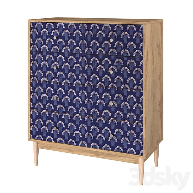 Chest of drawers Tyrone 1 Shell Lace Tulip