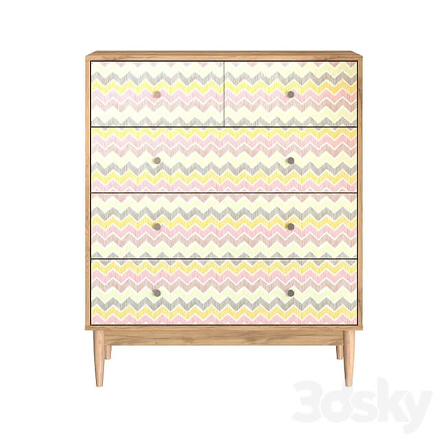 Chest of drawers Tyrone 1 Shell Lace Tulip