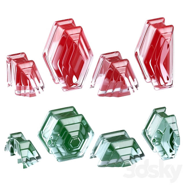 Glass blocks. Set 5.