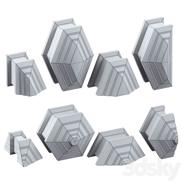 Glass blocks. Set 5.