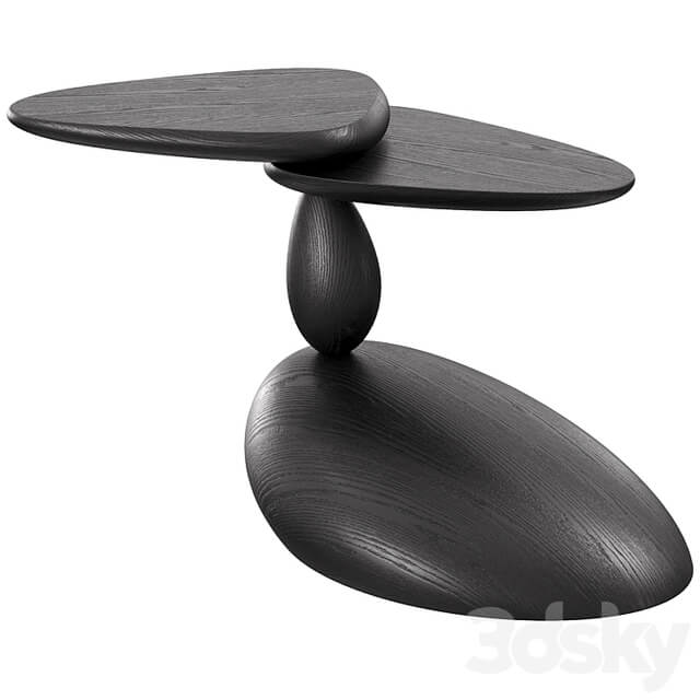 Stones and Twins coffee tables by WOODZENART from the Stone Story collection