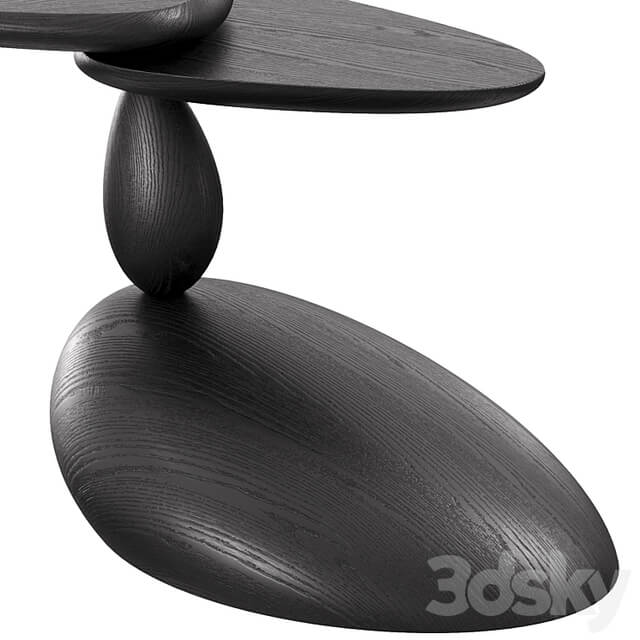 Stones and Twins coffee tables by WOODZENART from the Stone Story collection