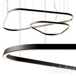 Leds C4 Geometric Triangle Pendant Lamps 