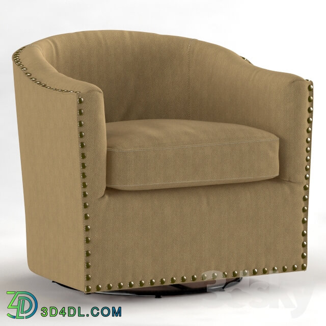 Armchair Harlow Upholstered Swivel Armchair. Pottery Barn