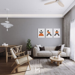  Living Room- Kitchen Interior by Nguyen Ha Duy 