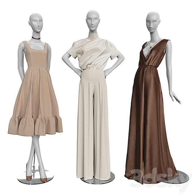 Women&#39;s clothing on mannequins