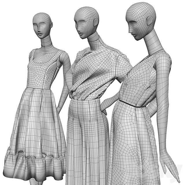 Women&#39;s clothing on mannequins
