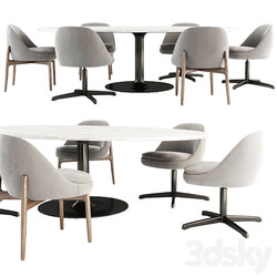 Olivier Dining Table and Sendai Chair 