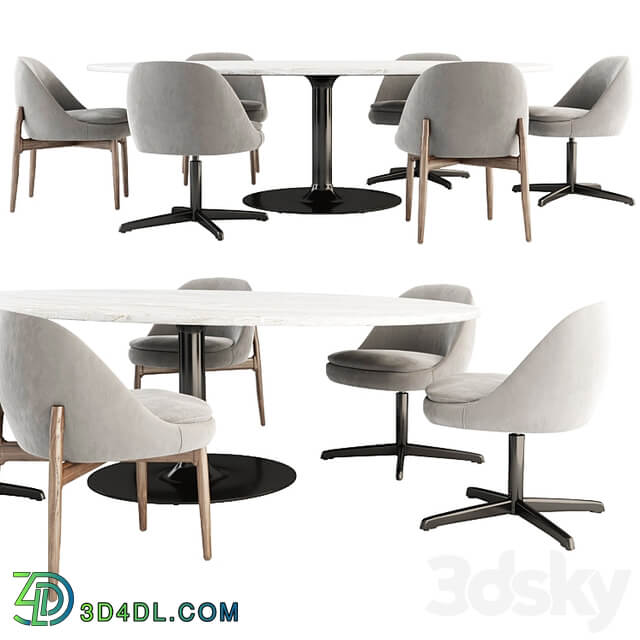 Olivier Dining Table and Sendai Chair
