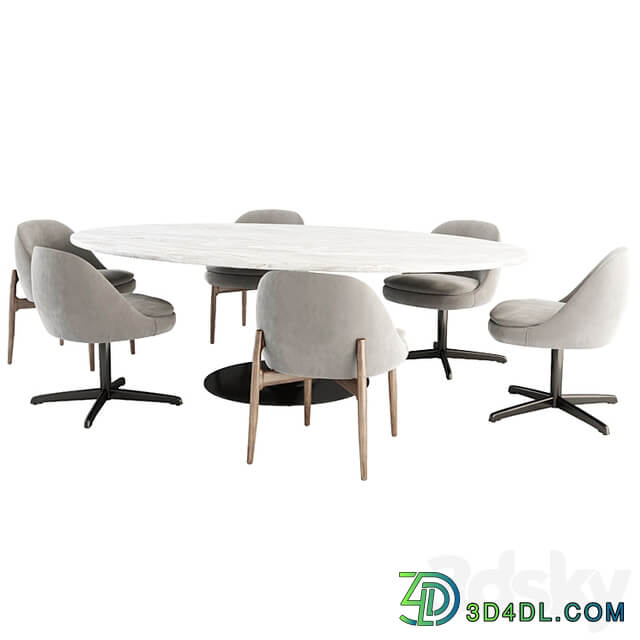 Olivier Dining Table and Sendai Chair