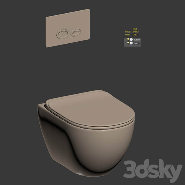 Creavit Free Toilet with Drop Button