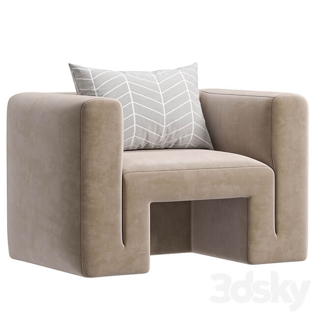 Matra Deep Teal Velvet Lounge Armchair By CB2