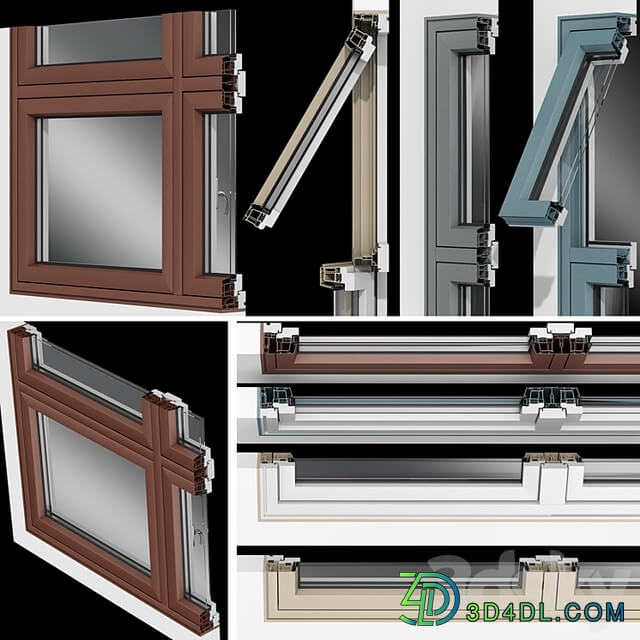 Stained aluminum windows