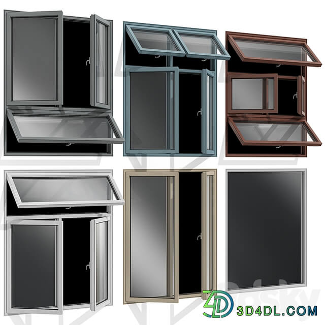 Stained aluminum windows