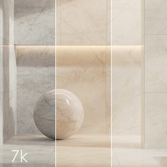 Cifre Ceramica Set 13 Marble Bundle 3 Colors: Cream, Ivory and Pearl / 7k