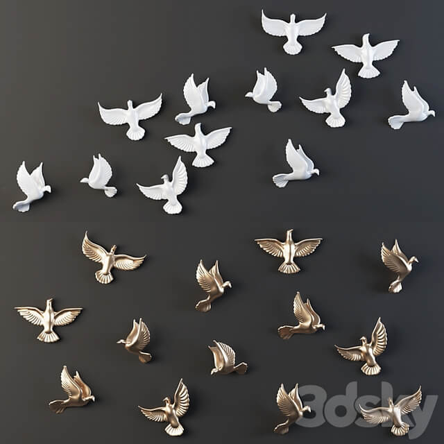 Homary 6 Pieces Set Flocking Birds