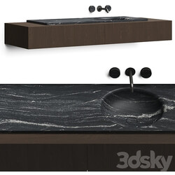 Boffi Floe Stone Encased Washbasin & Salvatori Spaghetti 