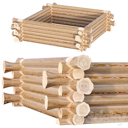 Log cabin (Canadian felling) 