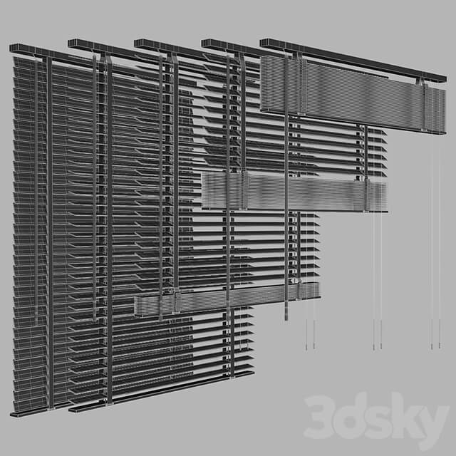 Folding wooden blinds