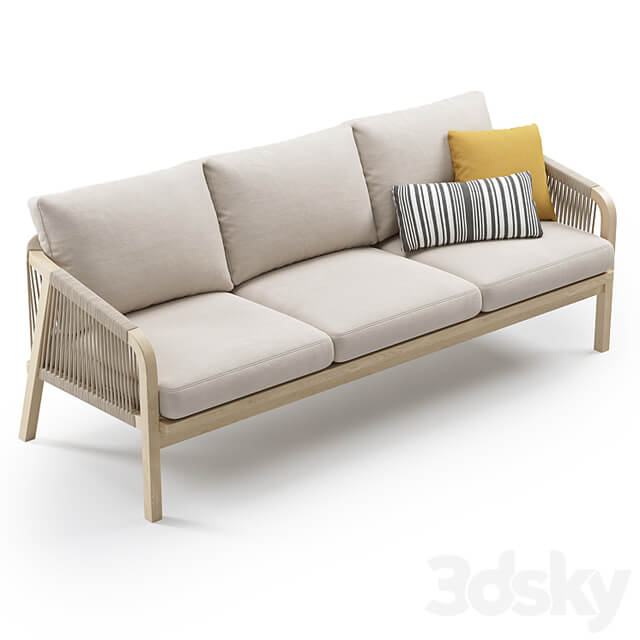 Outdoor Garden Woven Lounge 3 seater Sofa by Kettler
