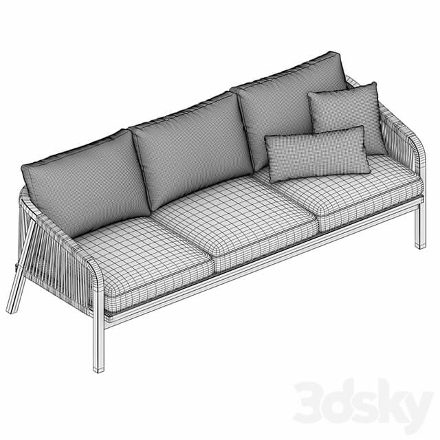 Outdoor Garden Woven Lounge 3 seater Sofa by Kettler