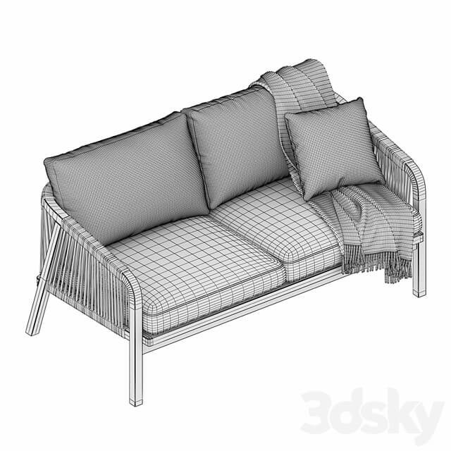 Outdoor Garden Woven Lounge 2 seater Sofa by Kettler