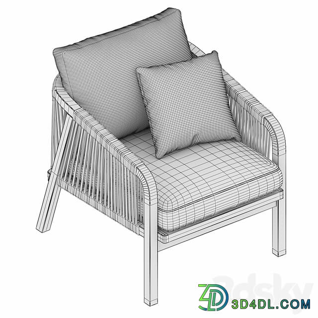 Outdoor Garden Woven Lounge Armchair by Kettler