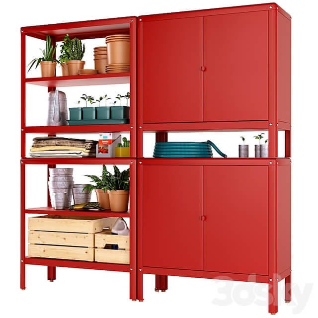 KOLBJORN Bookcase with 2 cabinets | IKEA