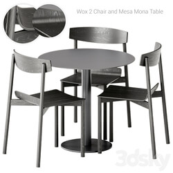 Wox 2 Wood Chair by Artu and Mesa Mona Table by Diabla 