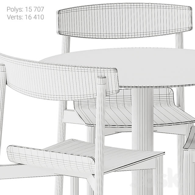 Wox 2 Wood Chair by Artu and Mesa Mona Table by Diabla