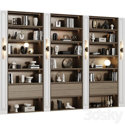 Neoclassical modular shelving unit 01 