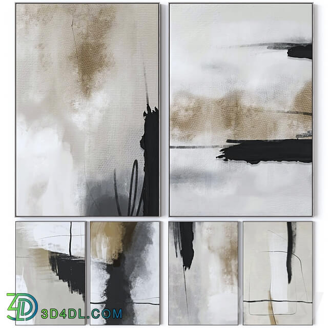 Set of large wall paintings 2570